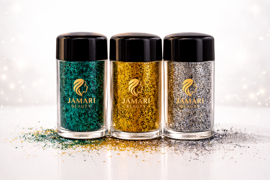 مجموعة أقلام جليتر من جاماري بيوتي – ذهبي، أكوا مارين وفضي
