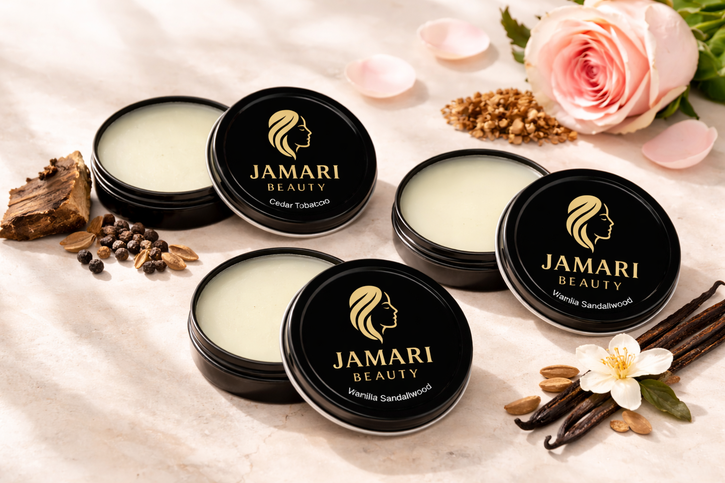 Exclusive Buy 2, Get 1 Free Offer - Signature Scent Trio - JAMARI BEAUTY Solid Fragrance Balm
